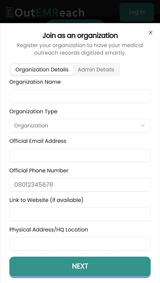 Register Your Organization